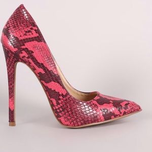 Shoe Republic LA Red Snakeskin